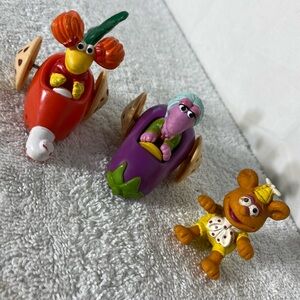 Vintage McDonald’s Happy Meal Fraggle Rock Vegetable Car Toys & Fozzie Bear Toy